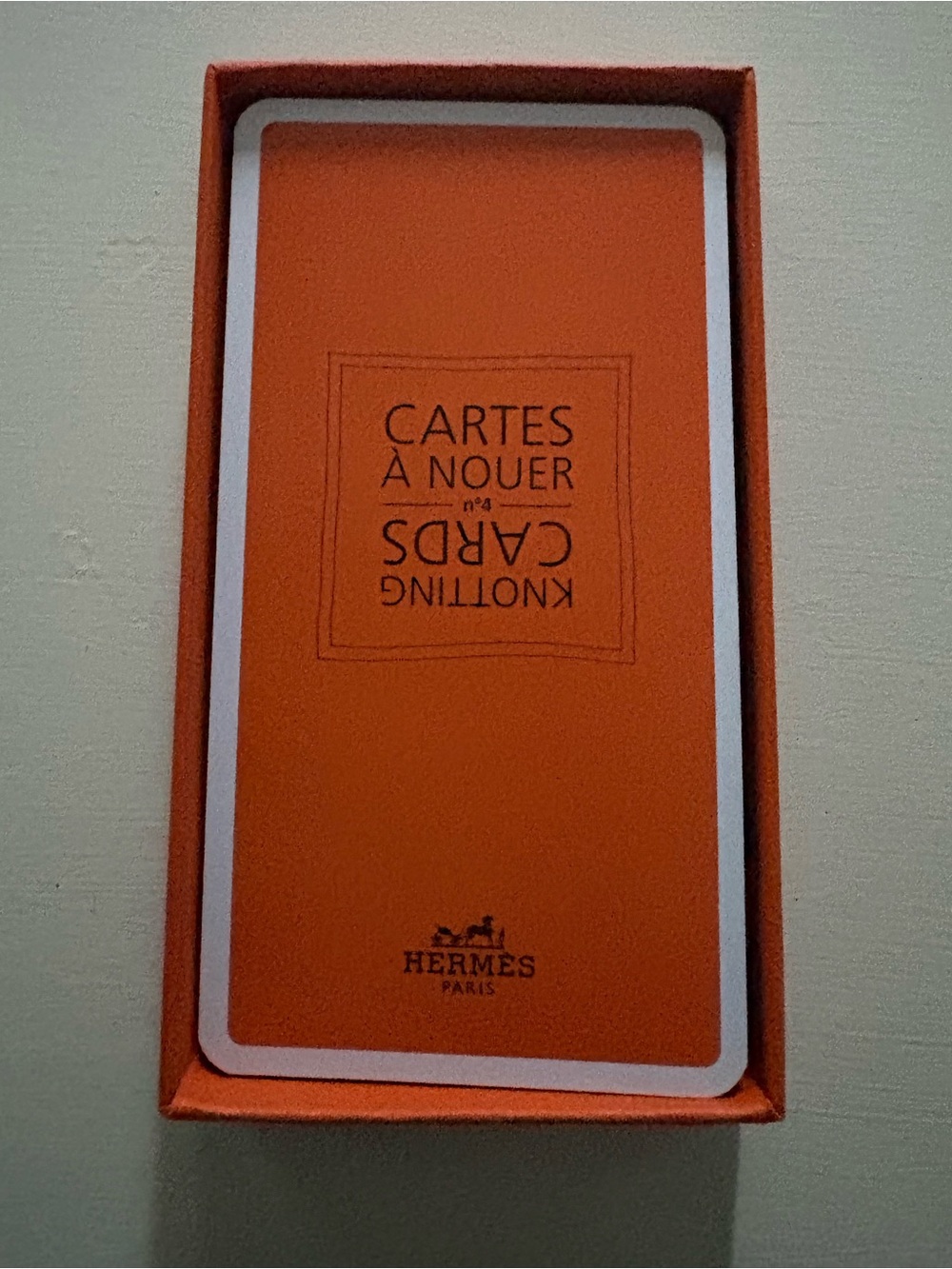 Hermes Orange Playing Card Deck Box